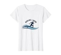 Run Like The Wind Cross Country Runner Motivational T-Shirt, Women, White, 3XL