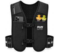 Run Lite Running Vest with Phone Holder, 5 Storage Pockets, Adjustable Fit | Non-Bounce, Fits phones to 6.9", Water bottle holder, Reflective trim, Breathable mesh