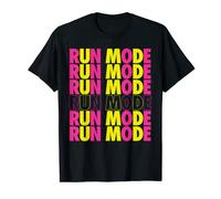 Run Mode Cool Word Graphic Repeat For Runners T-Shirt