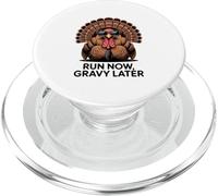 Run Now Gravy Later Funny Thanksgiving Turkey PopSockets PopGrip for MagSafe