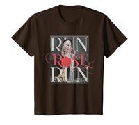Run Rose Run Guitar Dolly Parton T-Shirt, Youth, Brown, Medium