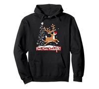 Run Rudolph Funny Cute Reindeer Runner Christmas Running Pullover Hoodie