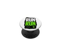 Run Run Marathon Sport Illustration Graphic PopSockets Adhesive PopGrip