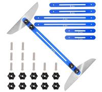 RUN.SE Stair Tread Gauge Template - Measuring Tool for Stair Treads, Drywall & Partitions - Adjustable 11in to 60in (Blue)