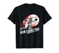 Run Steal I Dare You Baseball Softball Catcher Sports Fan T-Shirt