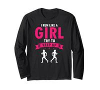 Run Strong Run Fast Stay Close Funny Runner Saying Long Sleeve T-Shirt
