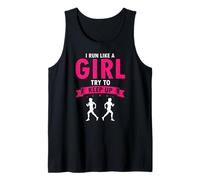 Run Strong Run Fast Stay Close Funny Runner Saying Tank Top