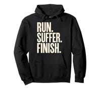 Run Suffer Finish Marathon Running Motivation Pullover Hoodie