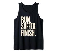 Run Suffer Finish Marathon Running Motivation Tank Top