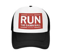 Run The Damn Ball Hat Red Mesh Cap Black for Men Women Baseball Cap Sun Tracker Hat Gifts Dad Mom