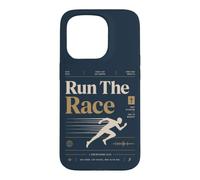 Run The Race Christian Runner Faith Bible Verse Case for iPhone 15 Pro