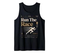 Run The Race Christian Runner Faith Bible Verse Tank Top