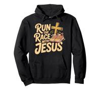 Run The Race With Jesus Christian Runner Faith - Pullover Hoodie