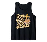 Run The Race with Jesus Christian Runner Faith - Tank Top