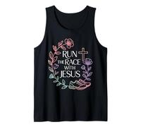 Run The Race with Jesus Christian Runner Faith - Tank Top