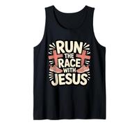 Run The Race with Jesus Christian Runner Faith - Tank Top