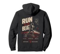 Run To The Beat Christian Running Faith Music Cross Pullover Hoodie