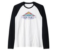 Run Trails Be Happy - Trail and Ultra Running Shirt Raglan Baseball Tee