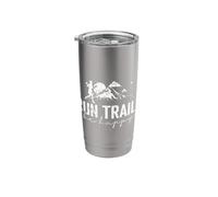 Run Trails Be Happy Trail Running Design Stainless Steel Insulated Tumbler