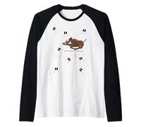 Run Wild | Funky Hunting Wildlife Boar Lover Raglan Baseball Tee