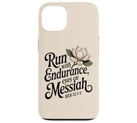 Run with Endurance, Eyes on Messiah Heb 12:1-2 Case for iPhone 13