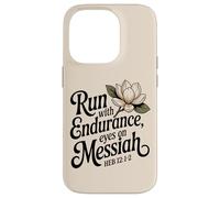Run with Endurance, Eyes on Messiah Heb 12:1-2 Case for iPhone 14 Pro