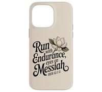 Run with Endurance, Eyes on Messiah Heb 12:1-2 Case for iPhone 14 Pro Max