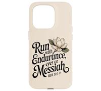 Run with Endurance, Eyes on Messiah Heb 12:1-2 Case for iPhone 15 Pro