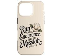 Run with Endurance, Eyes on Messiah Heb 12:1-2 Case for iPhone 16 Pro