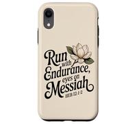 Run with Endurance, Eyes on Messiah Heb 12:1-2 Case for iPhone XR
