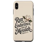 Run with Endurance, Eyes on Messiah Heb 12:1-2 Case for iPhone XS Max