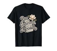 Run with Endurance, Eyes on Messiah Heb 12:1-2 T-Shirt