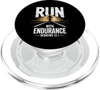 Run with Endurance Hebrews Christian Marathon Runner PopSockets PopGrip for MagSafe