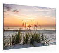 Runa Art Canvas Picture Beach sunset Modern Prints - 100% Made In Germany - Sea Nature Living Room Bedroom 043715a