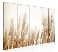 Runa Art Canvas Picture XXL Boho pampas grass 200 x 80 cm Beige 5 Pieces - Made in Germany - 044455a