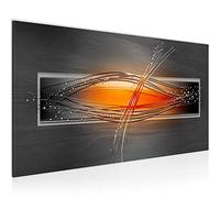 Runa Art Canvas Wall Art Abstract 1 Part Non-woven Canvas Prints for Living Room and Bedroom Gray Orange Black 103312a