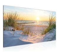 Runa Art Canvas Wall Art Beach Sunset 1 Piece Non-woven Canvas Prints for Living Room and Bedroom Sea nature Blue beige 041712a