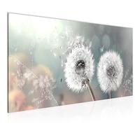 Runa Art Canvas Wall Art Flower Dandelion 1 Part Non-woven Canvas Prints for Living Room and Bedroom Flower Meadow Turquoise Gray 023612b