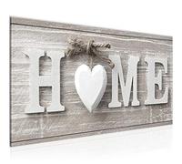 Runa Art Canvas Wall Art Home Heart 1 Part Non-woven Canvas Prints for Living Room and Bedroom Country House Style Beige Brown 504412a