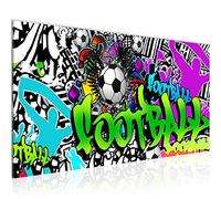 Runa Art Canvas Wall Art Soccer Graffiti 1 Part Non-woven Canvas Prints for Living Room and Bedroom Street Style Colorful 402612a