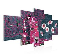 Runa Art Gustav Klimt The Kiss Image Non-Woven 5 Pieces collage Pink Bedroom Hall 021553b