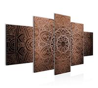 Runa Art Mandala Image Non-Woven 5 Pieces Ornaments Beige Brown Bedroom Hall 101253c
