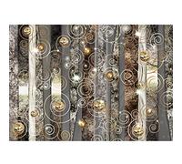 Runa Art Photo Wallpaper 3D Abstract Diamond 352 x 250 cm Non-Woven Wall Art XXL Moderne Living Room Bedroom Brown 9372011a