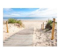 Runa Art Photo Wallpaper Beach and sea Modern Non-Woven Living Room Bedroom Wall Decoration - Made in Germany - Beige Blue 9007010b