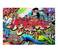 Runa Art Photo Wallpaper Graffiti Street Art 352 x 250 cm Non-Woven Wall Art XXL Moderne Living Room Bedroom Colorful 9065011a