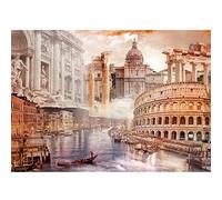 Runa Art Photo Wallpaper Italy Rome Venice Modern Non-Woven Living Room Bedroom Wall Decoration - Made in Germany - Brown 9461010a