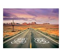 Runa Art Photo Wallpaper Route 66 352 x 250 cm Non-Woven Wall Art XXL Moderne Living Room Bedroom Violet Brown Gray 9046011a