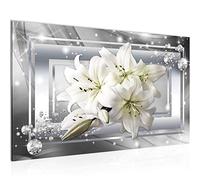 Runa Art Wall Art Flowers Lilies Modern Pictures for Wall - 100% Made In Germany - 021714c Abstract Living Room 021714c