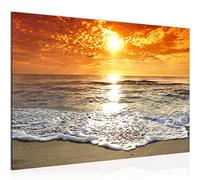 Runa Art Wall Picture Sunset beach Modern Modern Canvas - 100% Made In Germany - Hall 600015a