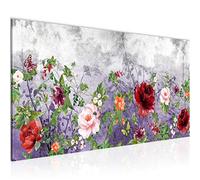 Runa Art Wall Pictures Flowers Vintage Modern Non-Woven Canvas Living Room Hall Flower Pattern Purple Red 027412b